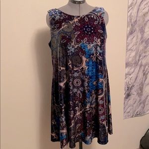 Velvet floral mandala dress